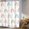 Ufeela Boho Rainbow Shower Curtain 152 x 183 cm, Pink and Blue view 2