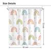 Ufeela Boho Rainbow Shower Curtain 152 x 183 cm, Pink and Blue view 4