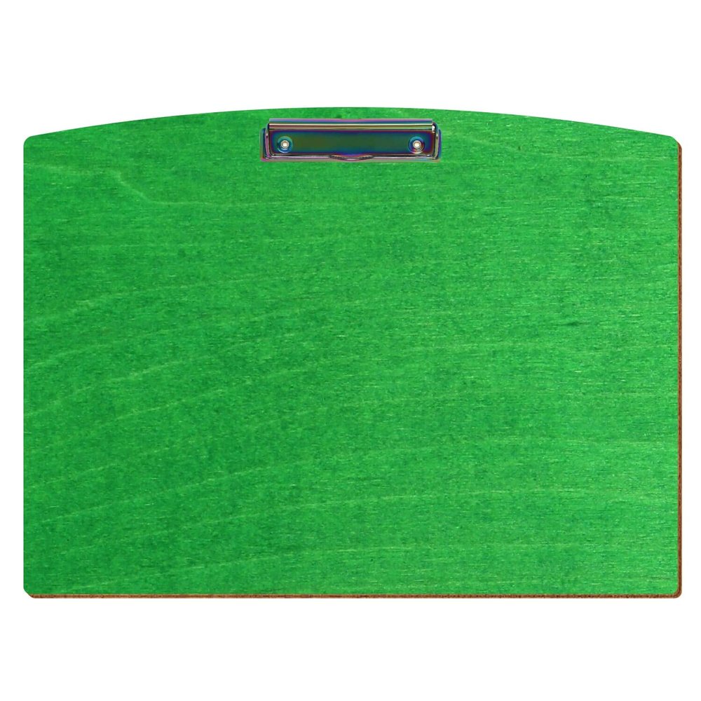 Btic Light Green Wooden Clipboard, Segment Shape, for A3–A6