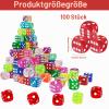 GAROMIA 100-Piece Set of 12 mm Colorful Transparent Dice view 2