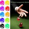 GAROMIA 100-Piece Set of 12 mm Colorful Transparent Dice view 4