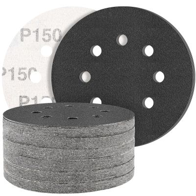 STEBRUAM 50-Piece 125 mm Hook-and-Loop Sanding Discs, 150 Grit, for Random Orbital Sanders