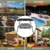 BAGASI Outdoor Patio Swing Canopy Cover, Waterproof and UV-Protective Replacement Top for 2/3-Seater Swings, 4 Reinforced Corner Pockets, Coffee, 190 x 132 x 15 cm view 4