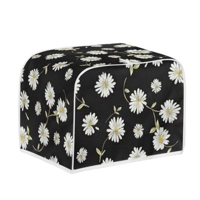 Kuiaobaty White Daisy Flower 2-Slice Toaster Cover