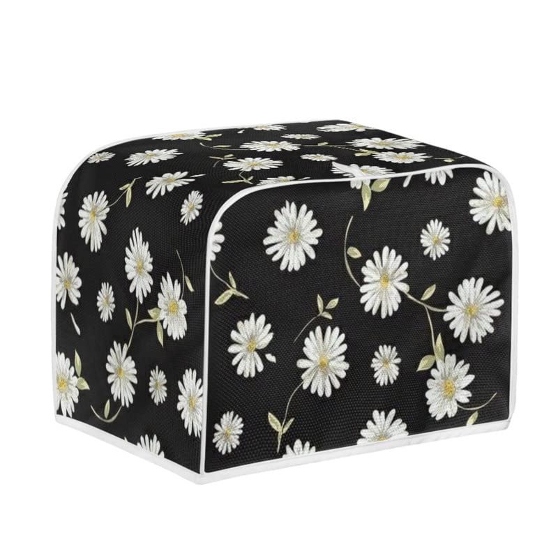 Kuiaobaty White Daisy Flower 2-Slice Toaster Cover