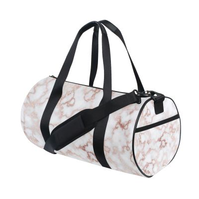Pink Marble Fluid 4 Sports Duffel Bag for Women and Men, A047, L