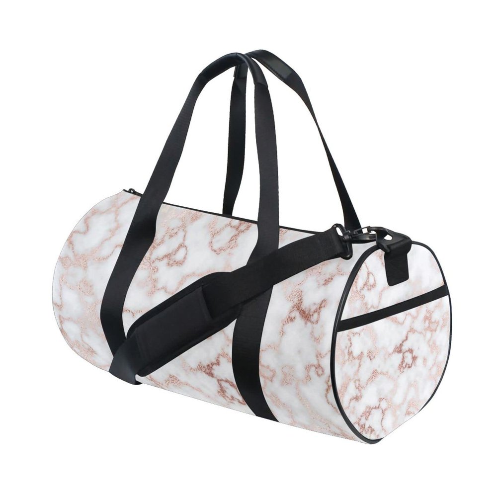 Pink Marble Fluid 4 Sports Duffel Bag for Women and Men, A047, L