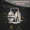 Heavy-Duty Stainless Steel Garden Hose Reel Cart Set, Silver (S: Hose Reel+) view 4