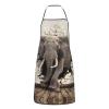 YTORA Gator Lurking Green Apron, Water-Resistant, with Pockets, Broken Wall Elephant, One Size view 2
