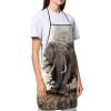 YTORA Gator Lurking Green Apron, Water-Resistant, with Pockets, Broken Wall Elephant, One Size view 4