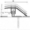 (€28.67/m) Prinz LPS 220 Transition Profile, 44 x 900 mm, Silver Anodized view 2