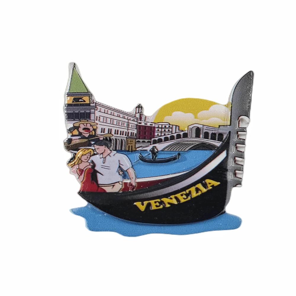 Venice Italy Refrigerator Magnet Travel Souvenir, 3D Hand-Painted Decor