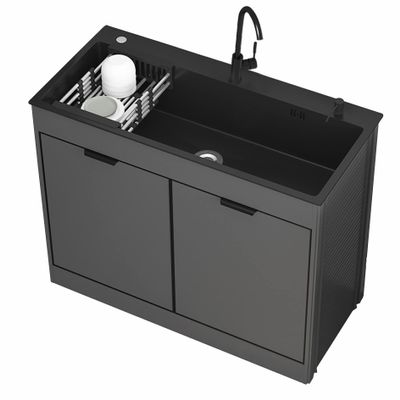 60 x 45 in. Single-Basin Kitchen Sink Cabinet Set with Faucet