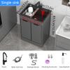 60 x 45 in. Single-Basin Kitchen Sink Cabinet Set with Faucet view 2