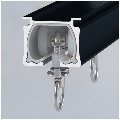 Ceiling-Mounted Curtain Track, 2 m (6.6 ft), 1.5–2.5 mm Wall Thickness