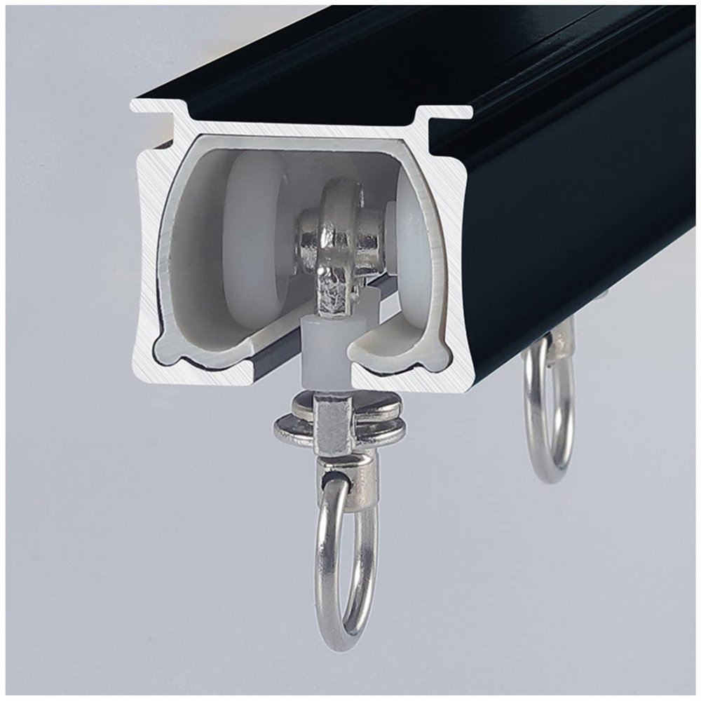 Ceiling-Mounted Curtain Track, 2 m (6.6 ft), 1.5–2.5 mm Wall Thickness