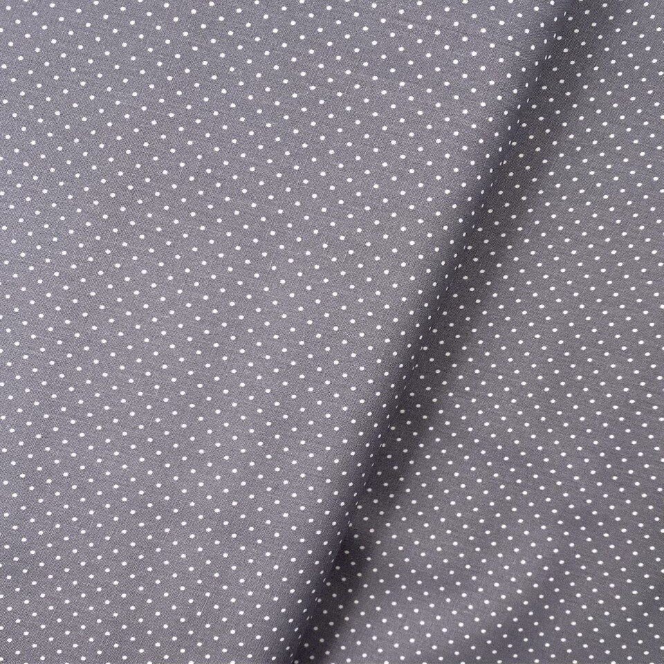 Polka Dot Cotton Fabric, 1.5 mm Dots, 150 cm Wide (Gray, 1)