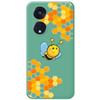 Green Liquid Silicone Case with Bee Design for Oppo Reno 8T 4G view 1