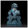 Pure Copper Lion Statue, 16/24 cm Brass Chinese-Style Majestic Mascot Sculpture for Home Decor view 1