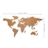 Set of 1 Self-Adhesive Corkboard World Map for Wall Decor view 2