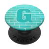 Letter G Monogram PopSocket in Arctic Blue with Interchangeable PopGrip view 1