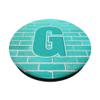 Letter G Monogram PopSocket in Arctic Blue with Interchangeable PopGrip view 2