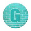 Letter G Monogram PopSocket in Arctic Blue with Interchangeable PopGrip view 3