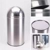 Standing Outdoor Stainless Steel Trash Can with Lid, 9.2/13.2 Gallons view 4