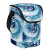 Blue Vortex Wave Large Reusable Lunch Bag for Adults view 1