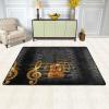Music Note Guitar Area Rug, Non-Slip Play Mat, Ultra-Soft Indoor Carpet view 1
