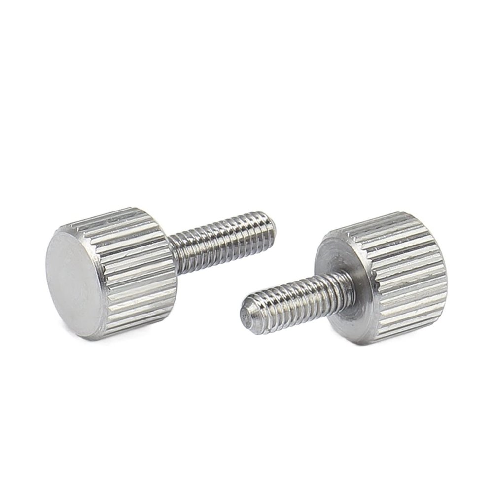 WILLWA GB835 M2.5 M3 M4 M5 M6 M8 Knurled Screws, Round Adjustment Screws for Machines and Tools (Color: 40 mm, 2 pcs; Size: M6)