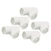 QUARKZMAN 20mm Slip Tee PVC Pipe Fittings, 5-Pack, White view 1