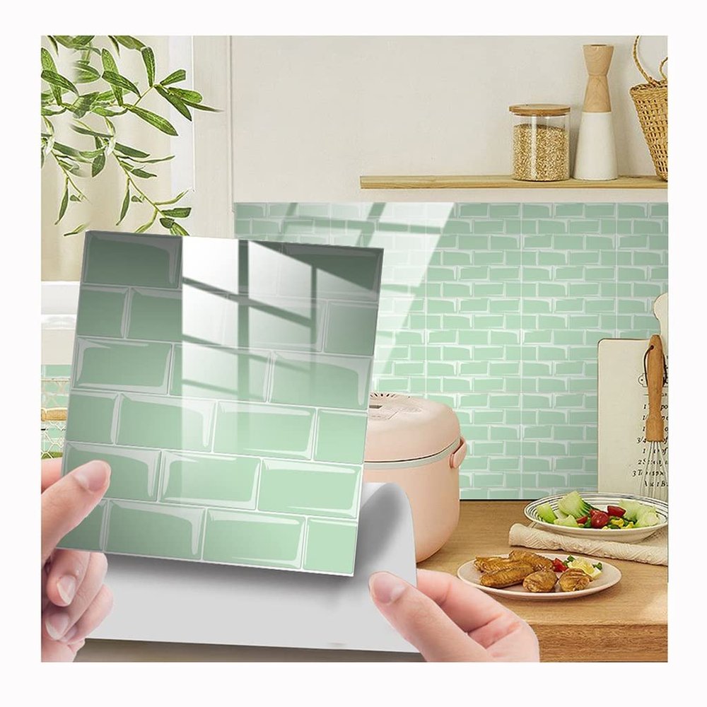 Mosaic Wall Tile Stickers, Peel-and-Stick Tile Decals, Self-Adhesive Kitchen Backsplash