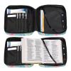 Showudesigns Hummingbird Flower Women's Bible Cover for Girls, Portable Church Bag, Blue view 4