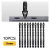 GSGC 10-Piece 6 mm Triangle Bit Set, 1/4-Inch Hex Shank view 2