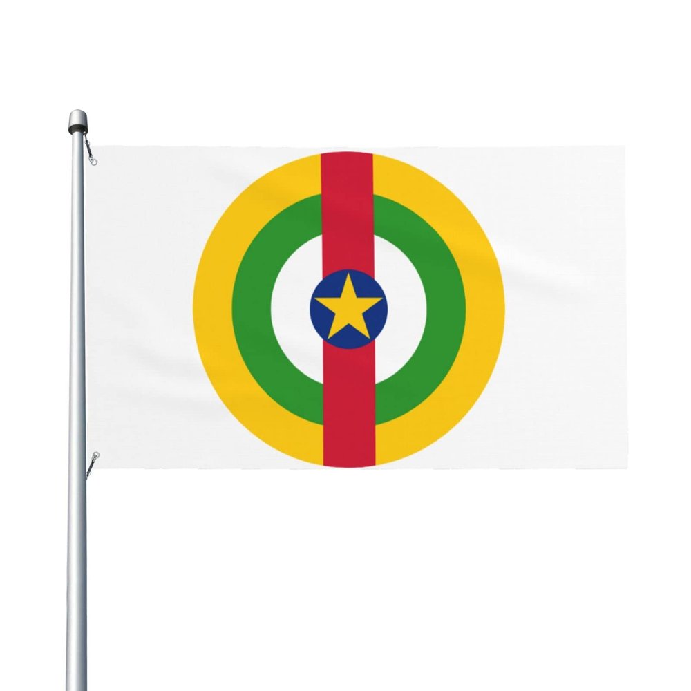 Central African Republic Roundel 3 x 5 ft Patio Garden Flag, Indoor Decoration, Single-Sided Print