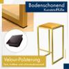 Ferro Backless Bar Stool 64 cm - Yellow Velour, Gold Frame view 3