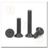 2-Piece M10 x 80 mm Class 10.9 Black Alloy Steel Flat Countersunk Hex Socket Screws view 3
