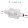 One-Way Aluminum Check Valve for Fuel, Gasoline, Oil and Water, 8 mm, Silver, 0.2–6 bar view 2
