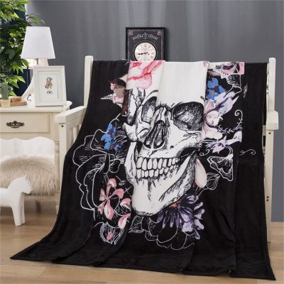 DAMEGA 3D Wolf Lion Elk Fluffy Coral Fleece Blanket, Black and White, Cozy Throw for Sofa and Bed, Natural Plant Dye Printed Patchwork Quilt, 150 x 200 cm