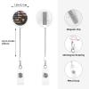 American Flag Baseball Print Retractable ID Badge Reel view 4