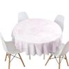 Lukery Round Washable Outdoor Tablecloth, 3D Marble Print, Pink, 55 in Diameter view 1