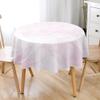 Lukery Round Washable Outdoor Tablecloth, 3D Marble Print, Pink, 55 in Diameter view 2