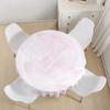 Lukery Round Washable Outdoor Tablecloth, 3D Marble Print, Pink, 55 in Diameter view 4