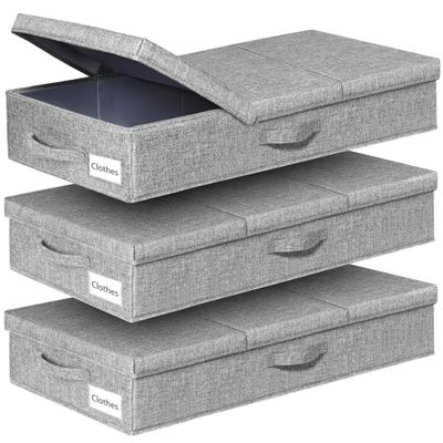 Punemi Under-Bed Storage Containers, 3-Pack, 79 x 40 x 15.2 cm