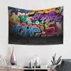 Lsjuee Graffiti Hip-Hop Tapestry for Bedroom, Dorm or Living Room, with Hanging Accessories, 40 x 60 in view 2
