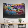 Lsjuee Graffiti Hip-Hop Tapestry for Bedroom, Dorm or Living Room, with Hanging Accessories, 40 x 60 in view 4