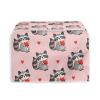 Jndtueit Cartoon Toaster Cover, Red Love Heart, 4-Slice Appliance Organizer Bag, Pink view 3
