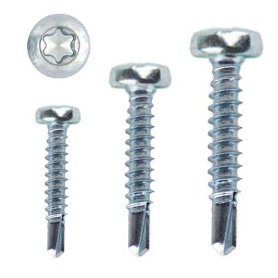 Self-Drilling Screws 2.9–6.3, Galvanized Steel, DIN 7504 N, Self-Tapping, Pan Head, TX Torx (1,000, 4.2 x 19 mm)