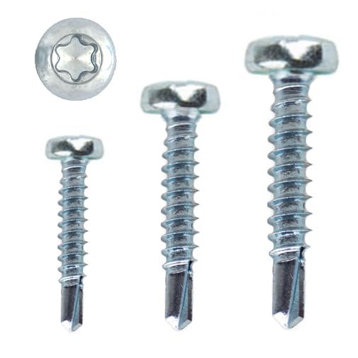 Self-Drilling Screws 2.9–6.3, Galvanized Steel, DIN 7504 N, Self-Tapping, Pan Head, TX Torx (1,000, 4.2 x 19 mm)